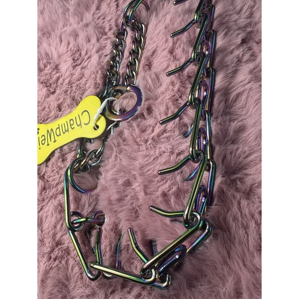No Pull Dog Collar‎ Dog Training Prong Collar for Dogs Raimbow 16